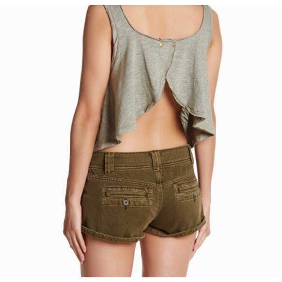Free People Stevie Split Back Tank Gray XS - Picture 5 of 16